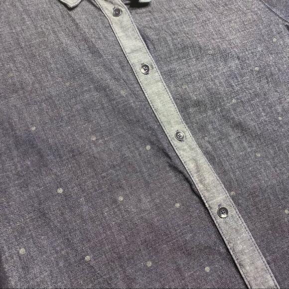 Gap 1969 Polka Dot Two Tone Denim Top - Picture 4 of 7